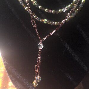 brand new - never warn - beautify fashion necklace and earring set